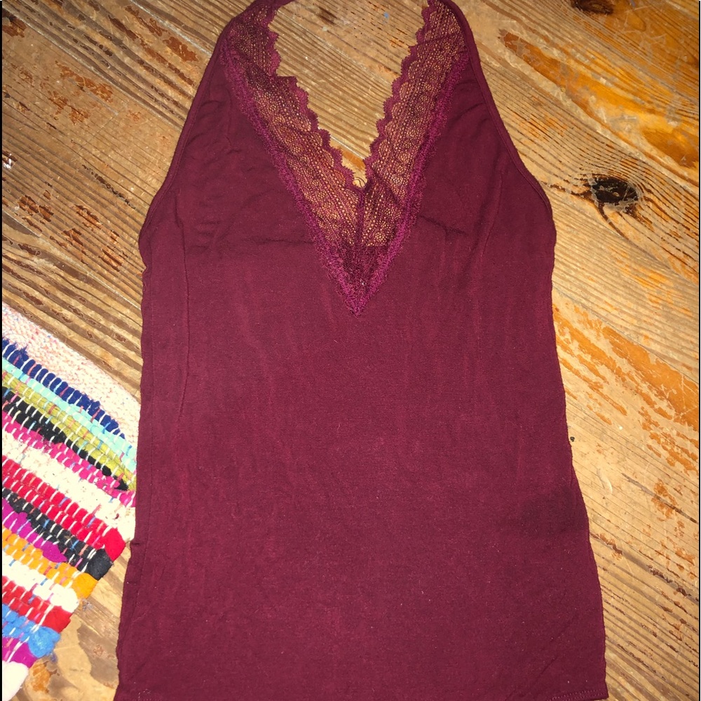 Lace maroon AE bodysuit